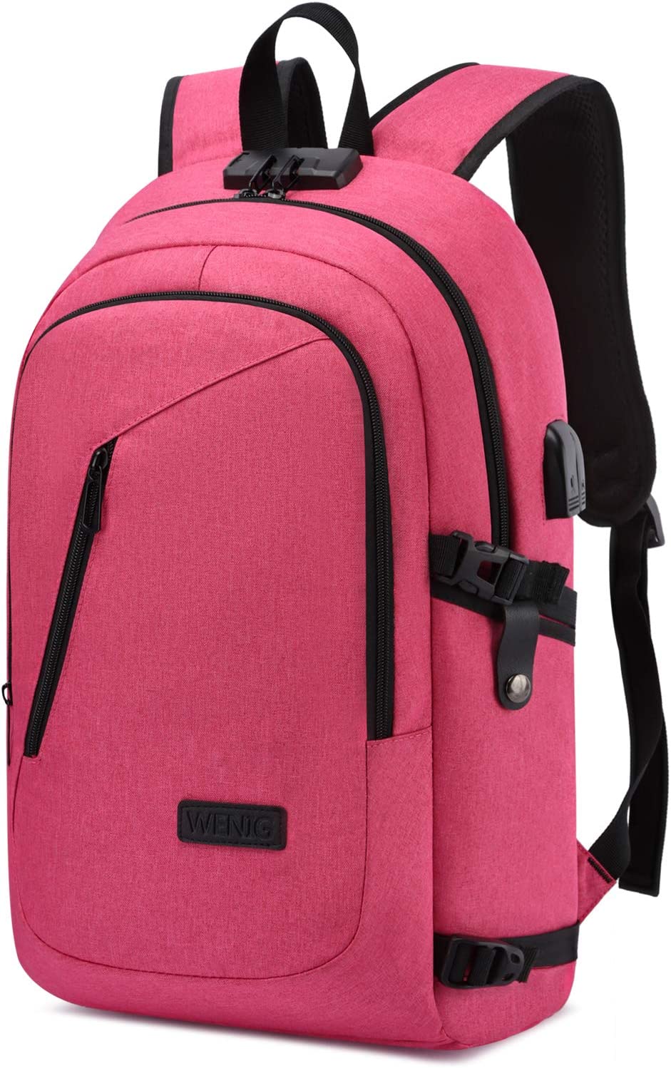Laptop Backpack,Business Travel Anti Theft Backpack Gift for Men Women with USB Charging Port Lock,Slim Durable Water Resistant College School Bookbag Computer Bag Fits 15.6 Inch Laptop Notebook - Image 1
